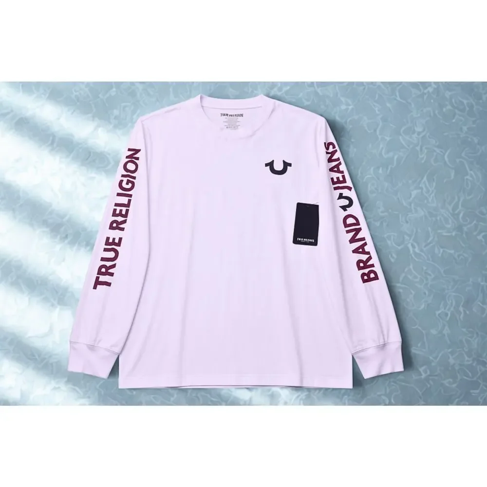 True Religion Buddha Logo Long Sleeve T-Shirt White Men’s Medium NWT
